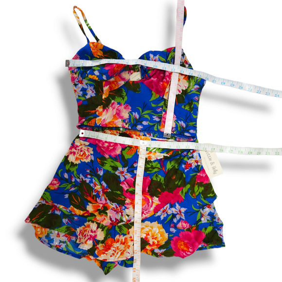 NWT B.O.G. Lottie & Holly Coordinated 2pc Set Crop Top & Skort Sz. M [8-10] Blue - Picture 7 of 8